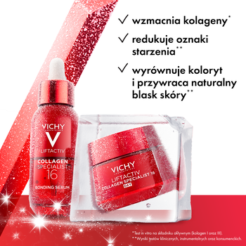Zestaw Vichy Liftactiv Collagen Specialist, ujędrniająco-wygładzająca pielęgnacja skóry, serum, 30 ml + krem, 50 ml