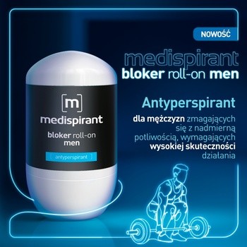 Medispirant, antyperspirant, bloker Men, roll-on, 40 ml