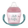 Canpol Sea Life, kubek niekapek z uchwytami, różowy, 230 ml