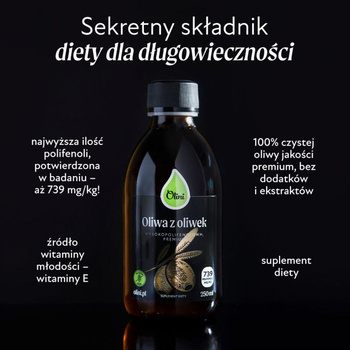 Olini Oliwa z oliwek wysokopolifenolowa Premium, płyn, 100 ml