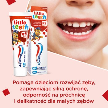 Aquafresh Little Teeth, pasta do zębów z fluorkiem, 0-5 lat, 50 ml