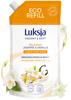 Luksja Creamy & Soft, relaksujące mydło w płynie, Jaśmin i Wanilia, refill, 900 ml