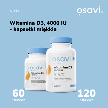 Osavi Witamina D3 4000 IU, kapsułki, 120 szt.