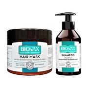 Zestaw BIOVAX Intensywna Regeneracja, szampon + maska do włosów słabych