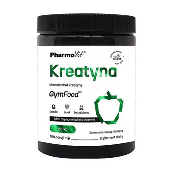 Pharmovit, Kreatyna Monohydrat GymFood, smak jabłkowy, proszek, 500 g