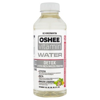 Oshee Vitamin Water Herbal (Vitamin Water Detox), napój niegazowany o smaku mięty, 555 ml