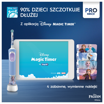 Oral-B, Pro KIds 3+, Frozen, szczoteczka elektryczna