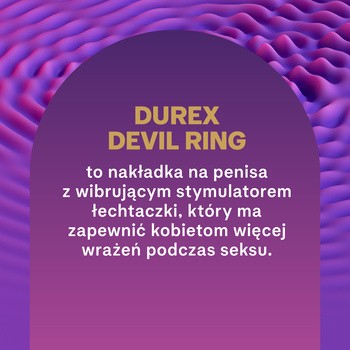 Durex Devil Ring, nakładka wibrująca z wypustkami, 1 szt.