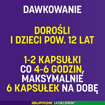 Ibuprom Zatoki Sprint, 200 mg + 30 mg, kapsułki miękkie, 20 szt.