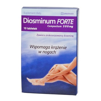 Diosminum Forte Compositum, 500 mg, tabletki, 10 szt.
