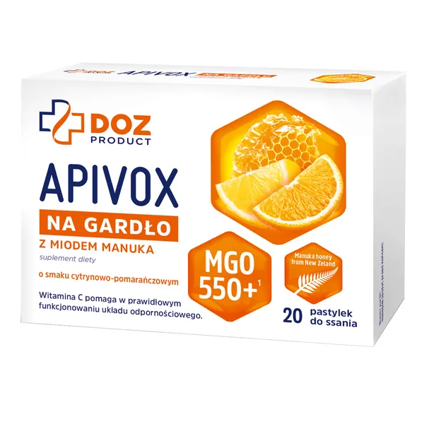 Apivox na gardło z miodem manuka pastylki 20 szt [DOZ PRODUCT] - DOZ PRODUCT