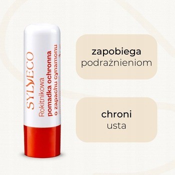 Sylveco, rokitnikowa pomadka ochronna  o zapachu cynamonu, 4,6 g