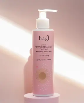 Hagi Natural, nawilżający jogurt postbiotyczny do ciała, Wakacje na Bali, 200 ml