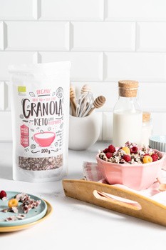 Diet-Food, Bio Granola Keto, Malina, 200 g