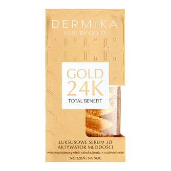 Dermika Luxury Gold 24K, luksusowe serum 3D na dzień i na noc, 60 g