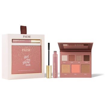 Paese, zestaw świąteczny Double Glow Look, tusz do rzęs, 1 szt. + paleta do twarzy i oczu, 1 szt.