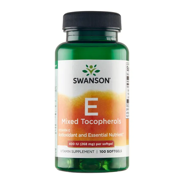 Витамин E Swanson Vitamin E Mixed Tocopherols 400 МЕ, смесь токоферолов, 100 капсул