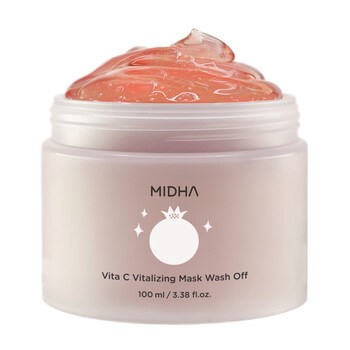 Midha Vita C Vitalizing Mask, Koreańska maseczka wash-off z witaminą C i ryżem, 100 ml