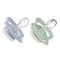 B.box, symetryczny smoczek silikonowy 0-6 m., Glow in the Dark, Sky + Sage, 2 szt.