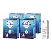 Zestaw 4x Bebilon 5 Pronutra-Advance, mleko modyfikowane w proszku, 1100 g + Emolium krem przeciw odparzeniom, 75 ml