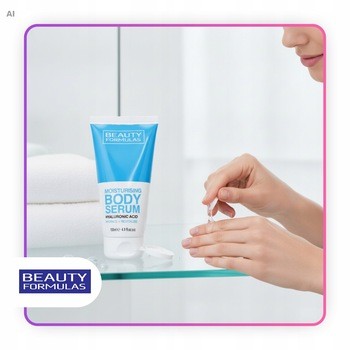 Beauty Formulas, nawilżające serum do ciała z kwasem hialuronowym, 150 ml