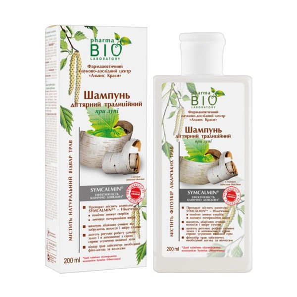 Pharma Bio Laboratory Pharma Bio Laboratory, szampon dziegciowy tradycyjny przeciwłupieżowy, przeciwłojotokowy i przeciwgrzybiczy, 200 ml — Składniki i ocena