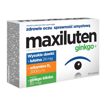 Maxiluten ginkgo+, tabletki, 30 szt.