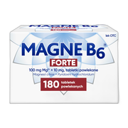 Magne B6 Forte, 100 mg + 10 mg, tabletki powlekane, 180 szt.