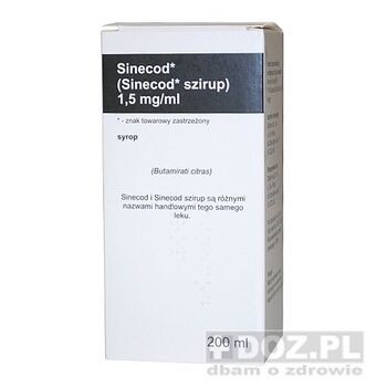 Sinecod, (1,5 mg/ml), syrop (import równoległy) 200 ml