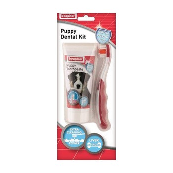 Beaphar Puppy Dental Kit, zestaw do czyszczenia zębów szczeniąt, 1 szt.