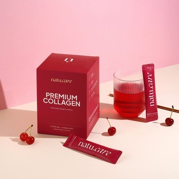 Natu Care Premium Collagen 10 000 mg, saszetki z proszkiem, smak wiśniowy, 30 szt.