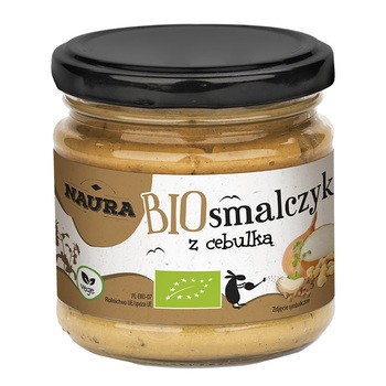 Naura, smalczyk wegański z cebulką BIO, 190 g
