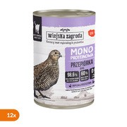 Zestaw 12 x Wiejska Zagroda Monoproteinowa Przepiórka, mokra karma dla kota, 400 g