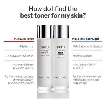 Tirtir Milk Skin Toner Light, lekki tonik do twarzy, 150 ml