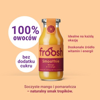 Froosh Smoothie, Mango i Pomarańcza, 250 ml