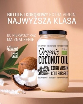Diet-Food, Bio Olej Kokosowy Extra Virgin, 1000 ml