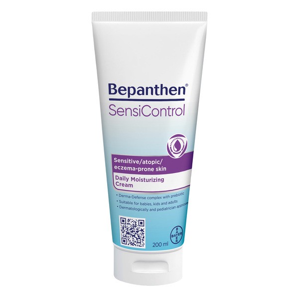 Bepanthen Bepanthen SensiControl, krem nawilżający do codziennej pielęgnacji skóry atopowej, 200 ml — Składniki i ocena