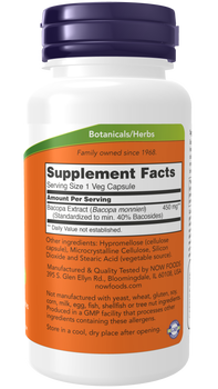 Now Foods Bacopa Extract 450 mg, kapsułki, 90 szt.