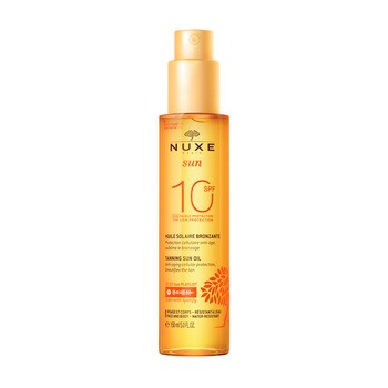 Nuxe Sun, brązujący olejek do opalania twarzy i ciała, SPF 10, spray, 150 ml