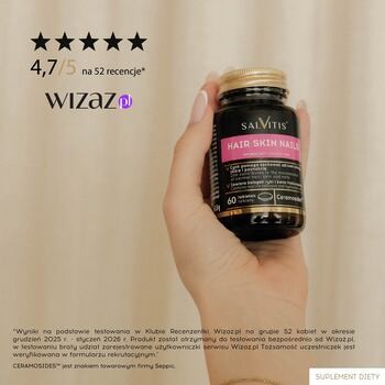Salvitis Hair Skin Nails (Włosy Skóra Paznokcie), tabletki powlekane, 60 szt.