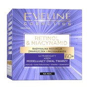 Eveline Cosmetics Retinol & Niacynamid, ultrabogaty krem modelujący owal twarzy na noc, 60+, 50 ml