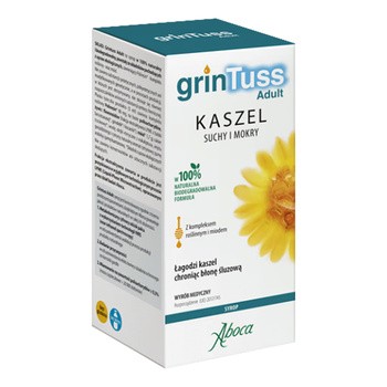 GrinTuss Adult, syrop na kaszel suchy i mokry, 180 g