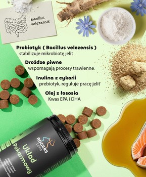 Rogers Labs Układ Pokarmowy, przysmaki dla psa, 180 g