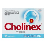 Cholinex, 150 mg, pastylki do ssania (bez cukru), 16 szt. https://azcdn.doz.pl/image/d/product/bf65cff7-scale-180x180.png