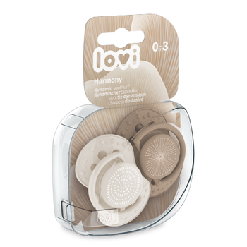 Canpol Lovi, smoczek uspokajający silikonowy, dynamiczny, Harmony, girl, 0-3m, 2 szt.