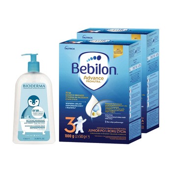 Zestaw 2 x Bebilon Advance Pronutra 3 Junior, 1000 g + Bioderma ABCDerm Cold-Cream, 1 l