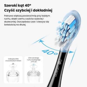Oclean X Pro 20 + etui + 3 końcówki, czarny, 1 szt.