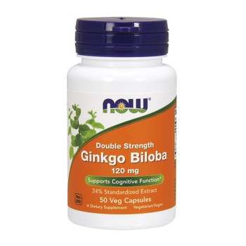 Now Foods Ginkgo Biloba Double Strength 120 mg, kapsułki, 50 szt.
