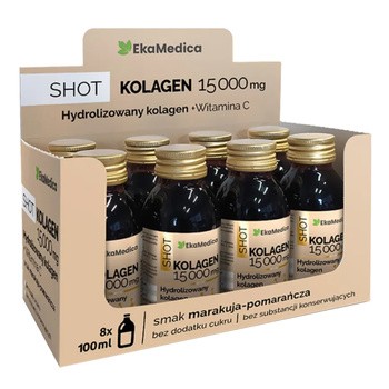EkaMedica Shot Kolagen 15 000 mg, płyn, 100 ml x 8 szt.
