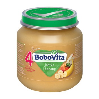 BoboVita, deserek z jabłkami i bananami, 4m+, 125 g